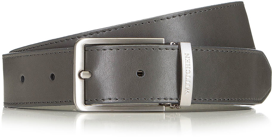 Wittchen Męski pasek ze skóry z przeszyciami 90-8M-305-8