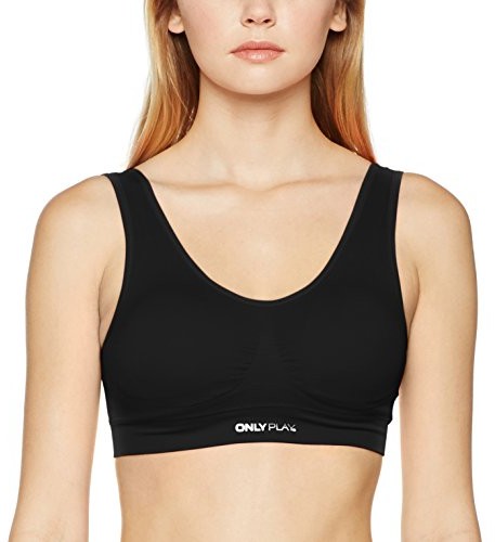 Only Play damski sportowy biustonosz onpmira Seamless Sports BRA Opus, czarny, L 15113968_Black_L