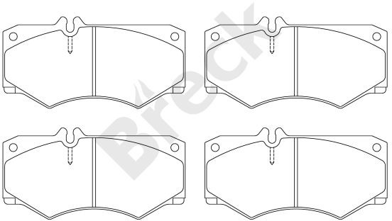 BRECK Zestaw klocków hamulcowych, hamulce tarczowe 20784 00 703 10 20784 00 703 10