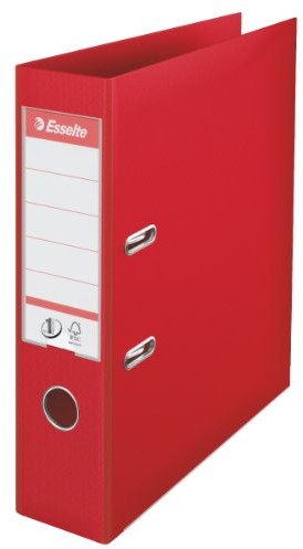 Leitz Esselte segregatorów PCW szczeliny 70 MM A4 10 sztuki czerwona tylna niezajmującą dużo miejsca 811330