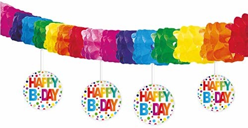 Folat Folat - Girlanda Happy Bday w Kropki i Wieszaki - 4 m 65118