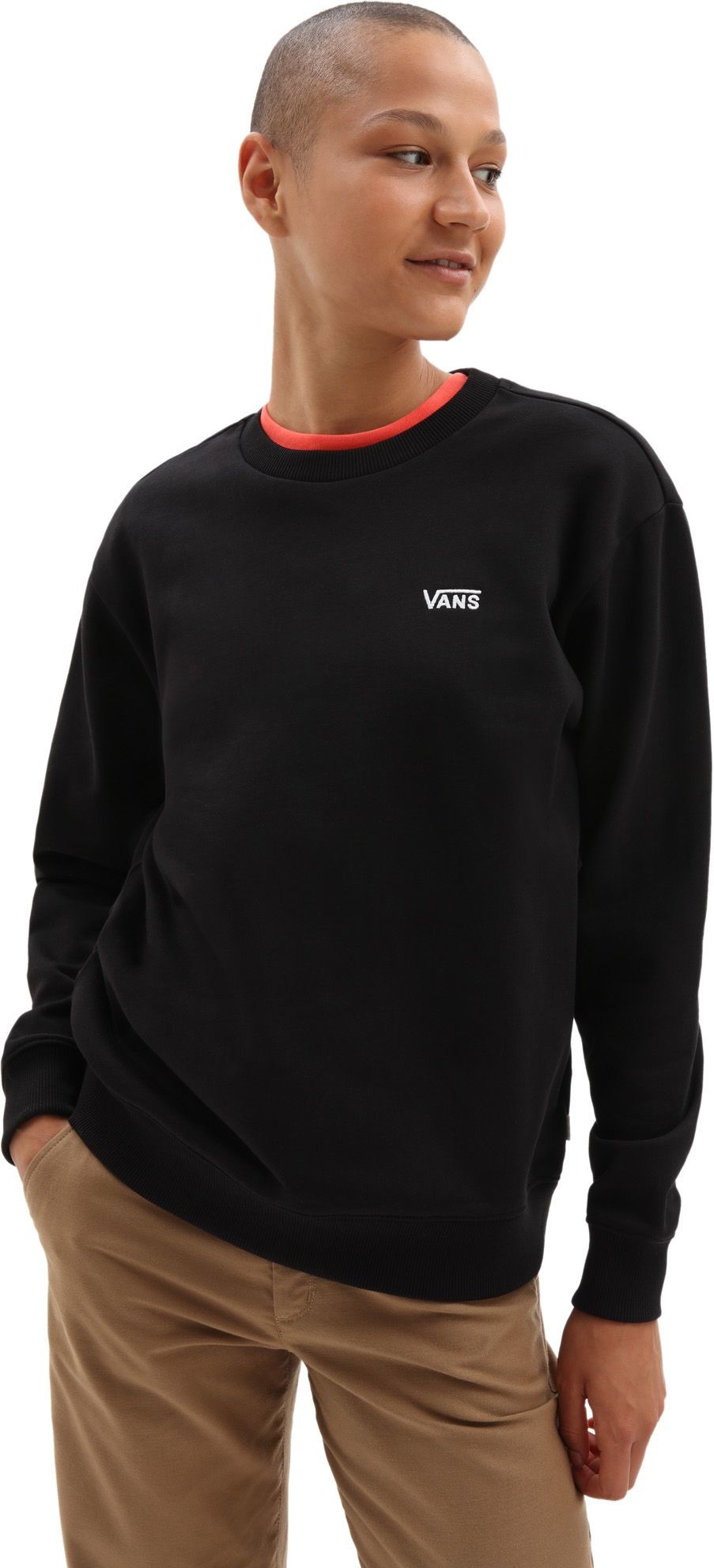 Vans bluza damska FLYING V BOYFRIEND FIT CREW Black