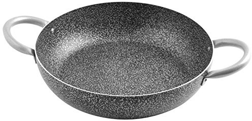 Home Family Stone patelnia nieprzywierająca z 2 uchwytami, kamienia, czarny/szary, 36 cm 8003512670749