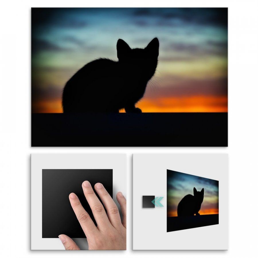 Pix4home Plakat metalowy kocia sylwetka M POS-M-01728