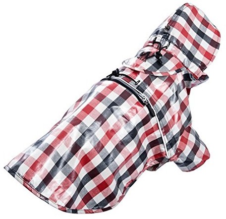 Wouapy wouapy wodoodporny gingham z nadrukami, szkocki hundedruck-płaszcz przeciwdeszczowy, windundurchlaessiger psy, 50 707550