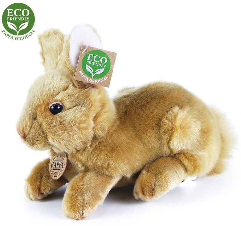 Rappa królik pluszowy brązowy leżący 23 cm ECO FRIENDLY