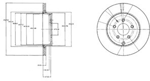 Delphi Tarcza hamulcowa BG4341