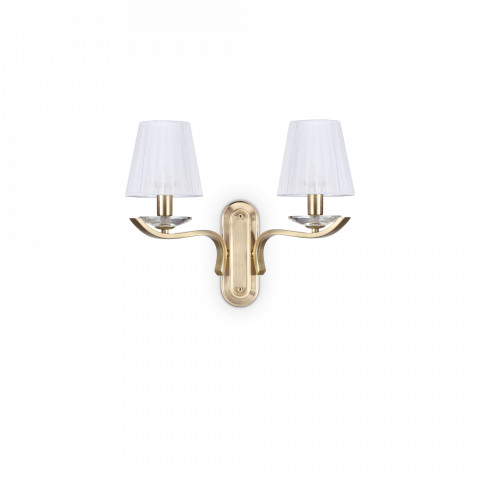 Ideal Lux Kinkiet Pegaso AP2 197708 klasyczna oprawa ścienna w kolorze złotym 197708