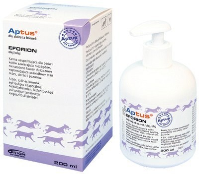 Aptus Orion Pharma Eforion olej 200 ml - zawiera niezbędne, nienasycone kwasy tłuszczowe omega-3 i omega-6