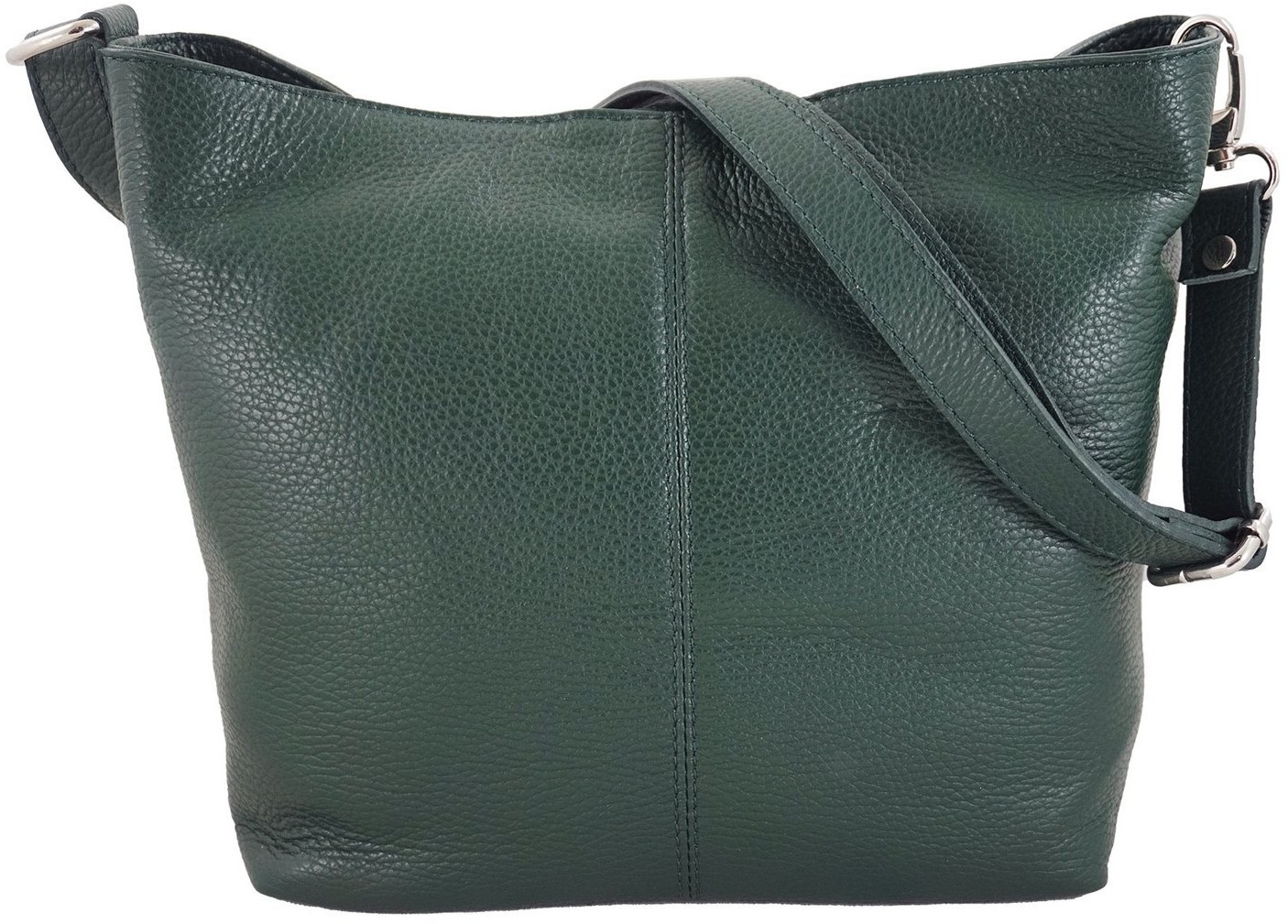 Barberini's Listonoszki damskie skórzane - Barberini's - Zielone ciemne 12-42
