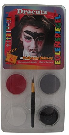 Eulenspiegel 204030  profesjonalny zestaw Schminkfarben lusterko kosmetyczne, motyw Dracula, 1er Pack (1 X 5 sztuki) 4028362204030