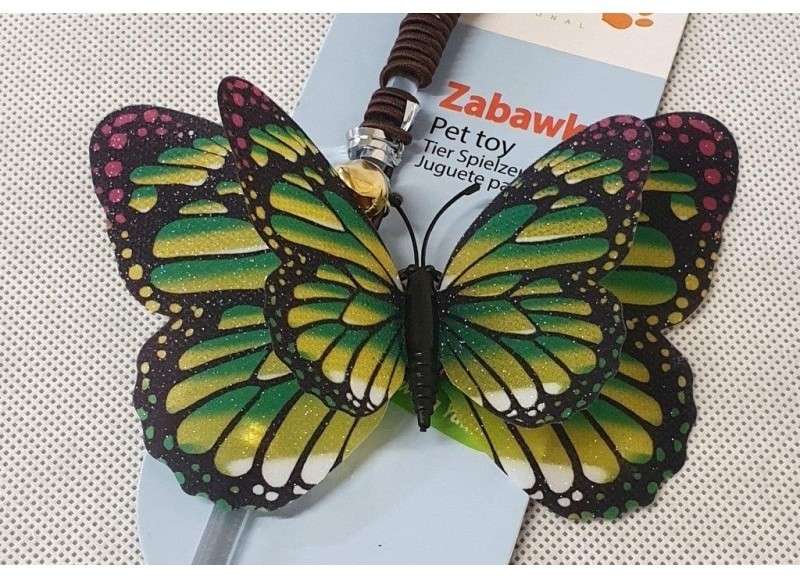 Yarro Zabawka dla kota - wędka z zielonym motylem [Y0203] ZH_06954