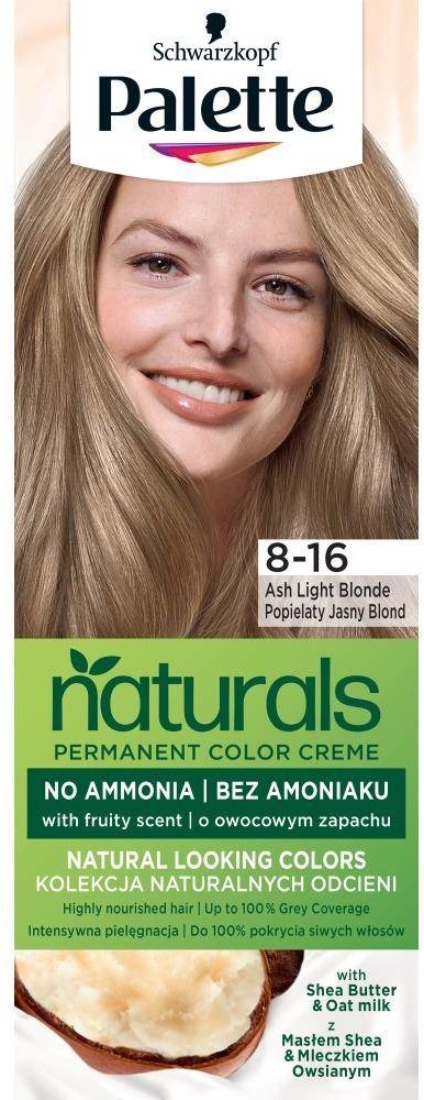 Schwarzkopf Permanent Naturals Color Creme farba do włosów trwale koloryzująca 8-16 Popielaty Jasny Blond 107301-uniw