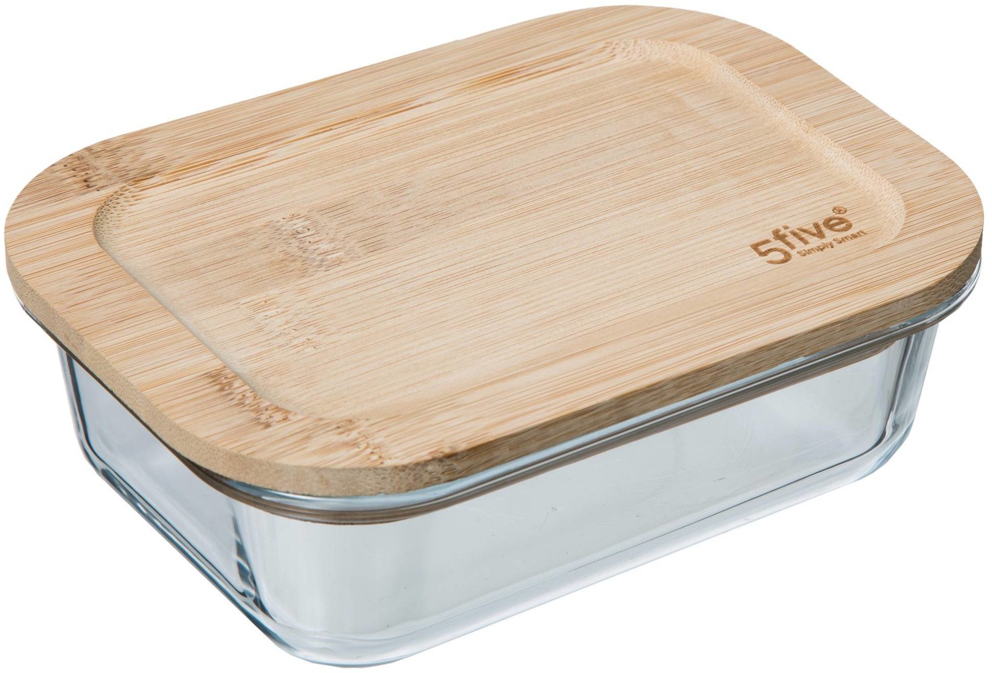 5five Simply Smart Szklany pojemnik na żywność pokrywka z bambusa 560 ml 169190