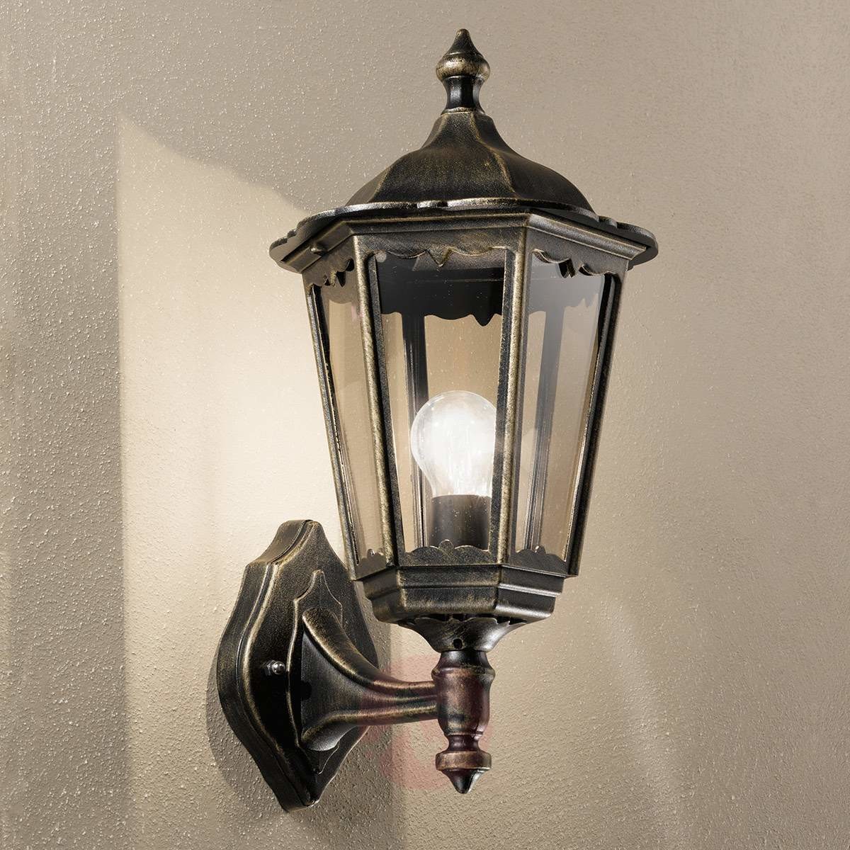 ORION ORION Zewn. lampa ścienna FABIO, czarno-złota