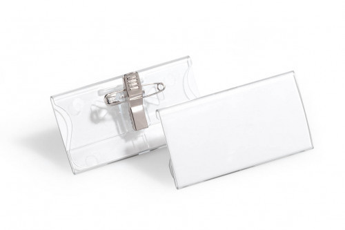 Durable Identyfikator z akrylu z kombi-klipem 40 x 75mm 25 sztuk 8121-19
