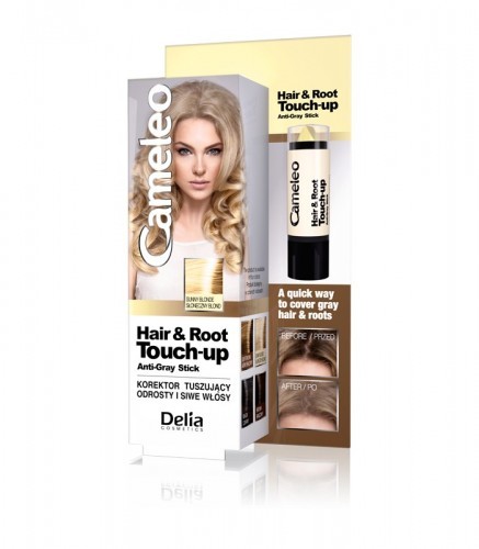 DELIA Cosmetics Cameleo Korektor tuszujący odrosty i siwe włosy Słoneczny blond 4,6g