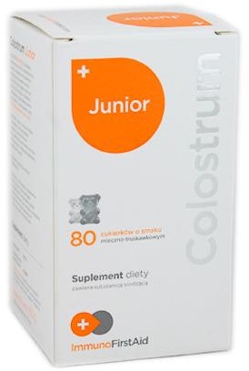 COLOSTRUM COLOSTRUM JUNIOR Cukierki o smaku mleczno-truskawkowym 80 szt