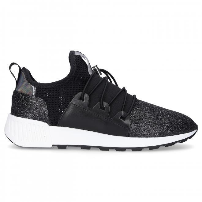 Sergio Rossi Sergio Rossi Trampki wsuwane SR1 RUNNING 010 glitter Logo czarny