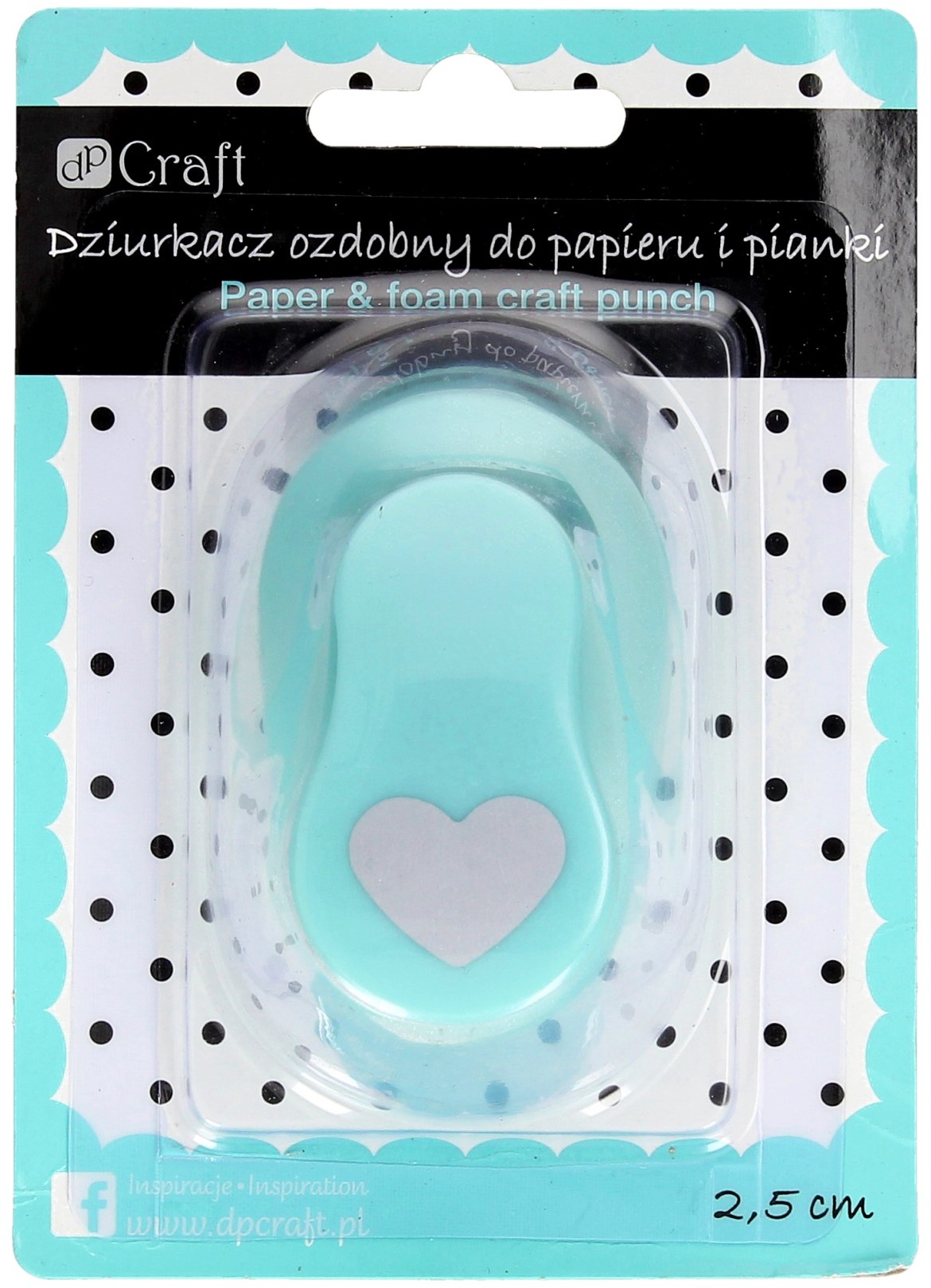DALPRINT Dziurkacz ozdobny papier/pianka 2,5cm Serce
