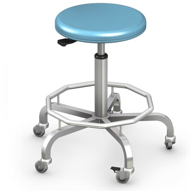 Ztm Tech-med TBG03/RD taboret lekarski ze stali kwasoodpornej na kółkach regulowany TB-03 (TB-03-100-RD-T_)