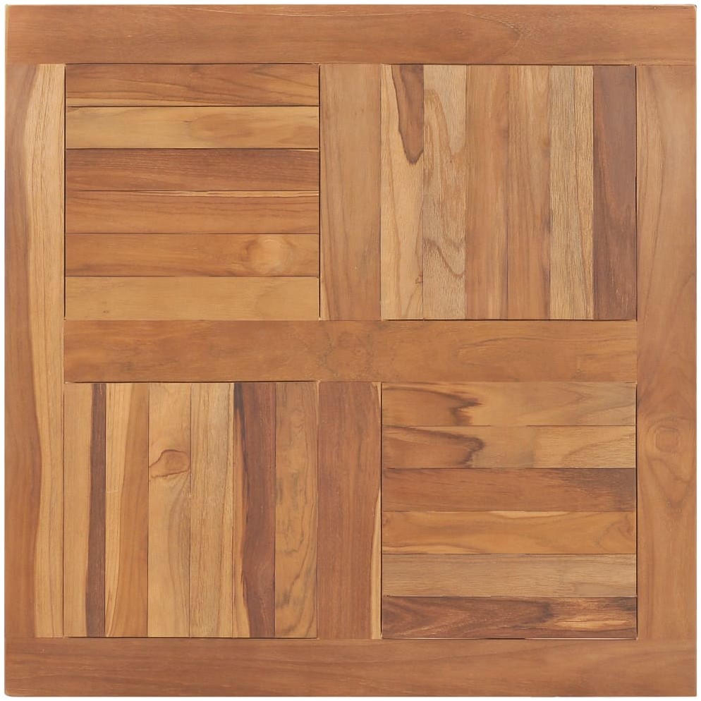 vidaXL Blat stołu, lite drewno tekowe, kwadratowy, 80x80x2,5 cm vidaXL