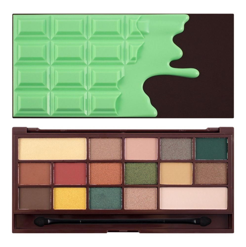 REVOLUTION MAKE UP I Heart Makeup Palette Zestaw cieni do powiek Chocolate Mint 22g (16 kolorów)