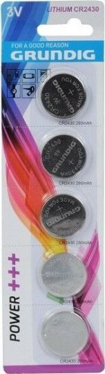 Grundig baterie guzikowe CR2430 280 mAh 5 sztuk twm_279804
