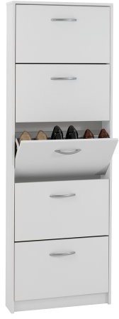 Unbekannt FMD meble 411-005 szafka na buty Step 5 (szer./wys./głęb.) 58,5 x 168,5 x 17 cm, kolor biały 411-005_we
