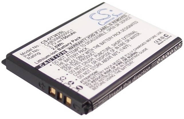 Zdjęcia - Bateria do telefonu CameronSino Alcatel One Touch 383 / OT-BY20 700mAh 2.59Wh Li-Ion 3.7V  (Cameron Sino)