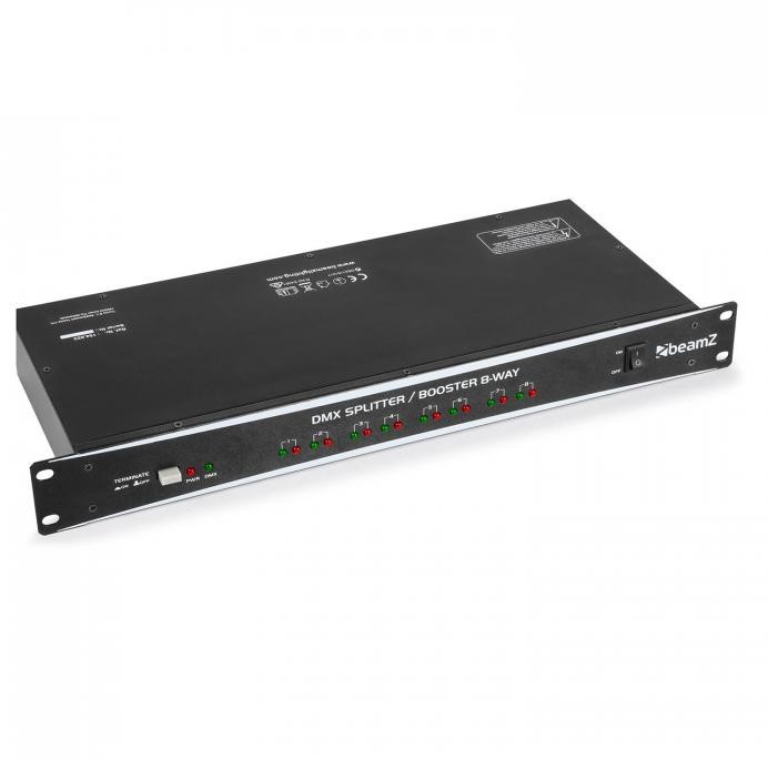 Beamz DMX Splitter/booster rozdzielacz 8-krotny 19" DMX-512 154.023