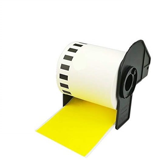 Brother DK-22605, 62mm x 30,48m, żółty, etykiety papierowe zamiennik