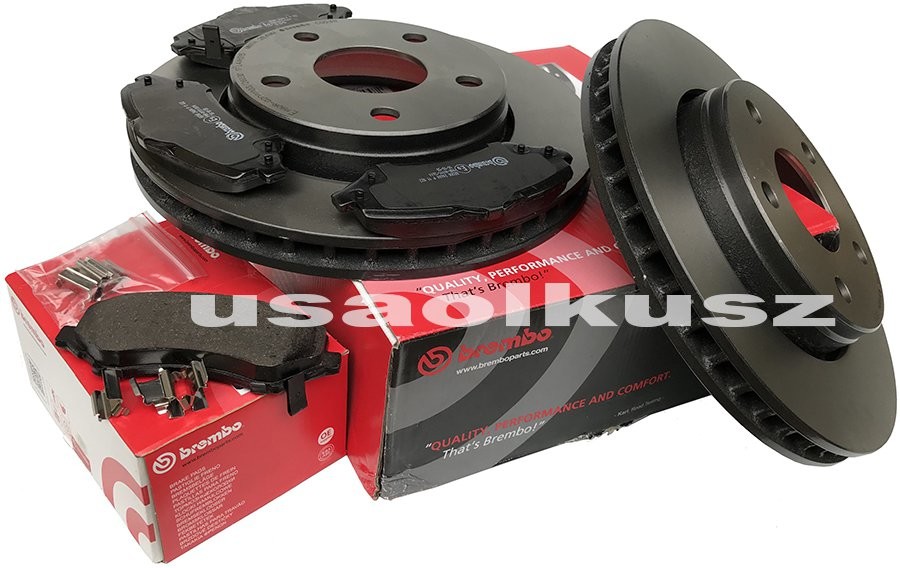 BREMBO Tarcze klocki hamulcowe przednie Jeep Wrangler JK 2007 09.C003.11+P11020