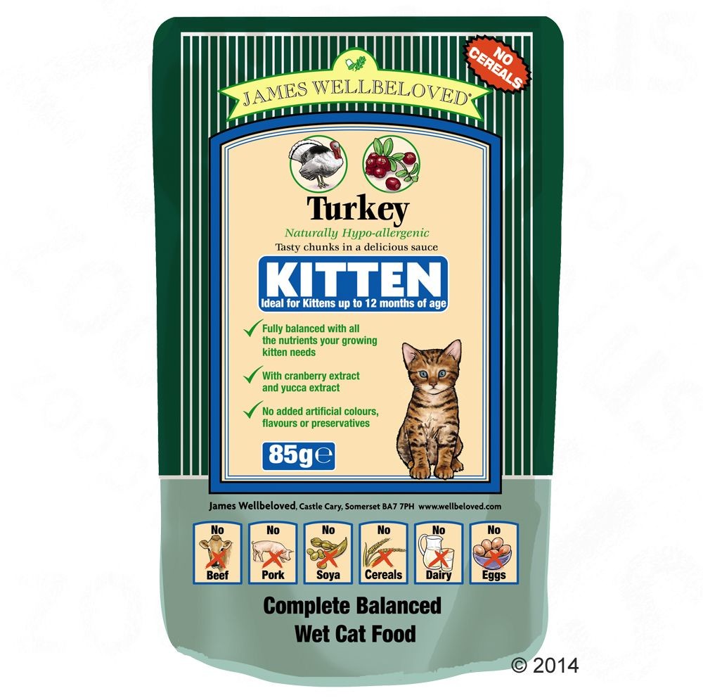 James Wellbeloved Kitten saszetki 24 x 85 g Indyk