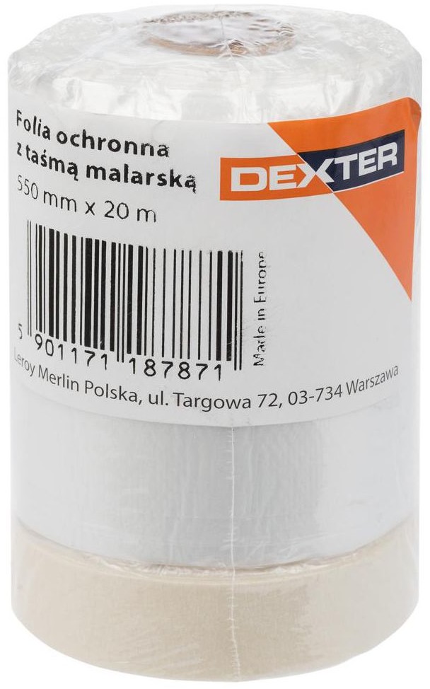 DEXTER Folia malarska z taśmą maskującą szer. 0,55 DEXTER