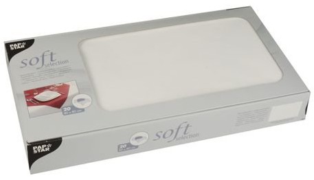 Papstar 82332 mitteldecken, materiał z włókniny, biały, 6.2 x 42 x 22.3 cm 82332