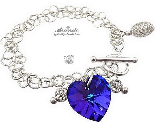 Swarovski Arande Ozdobna Bransoletka Kolory Serce Srebro 3000343810