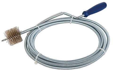 Silverline 342654 spirala do czyszczenia rur ze szczotką, srebrna