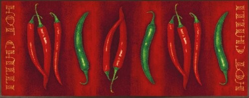 Wash&Dry Wycieraczka Hot Chili, wielokolorowa, 75 x 190 cm 051909