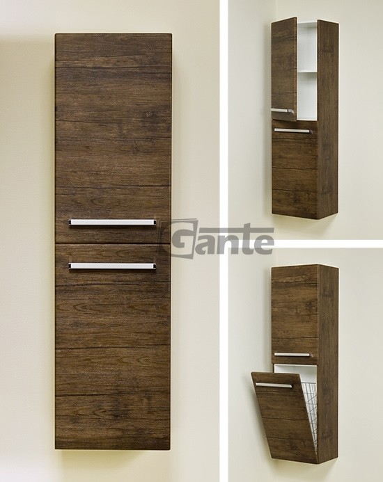 Gante Regał łazienkowy wiszący z koszem 143/40 3 seria FOKUS AD FKS-AD-RW/K