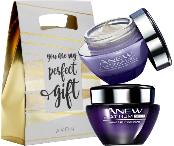 Avon Zestaw Anew Platinum Dzień+noc + Torebka