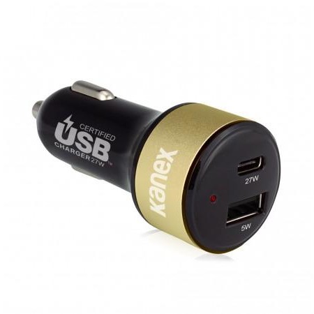 Kanex 1xUSB 1xUSB-C (czarno-złoty)