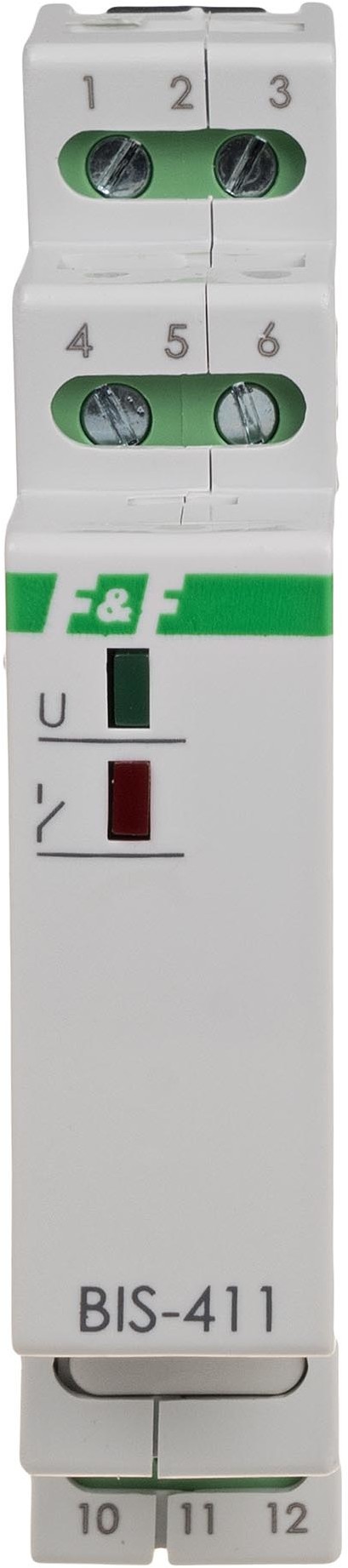 F&F Przekaźnik-bistabilny-z-pamięcią-montaż-na-szynie-DIN-230V-z-przekaźnikiem-inrush-160A-20ms-BIS-411Mi BIS-411Mi
