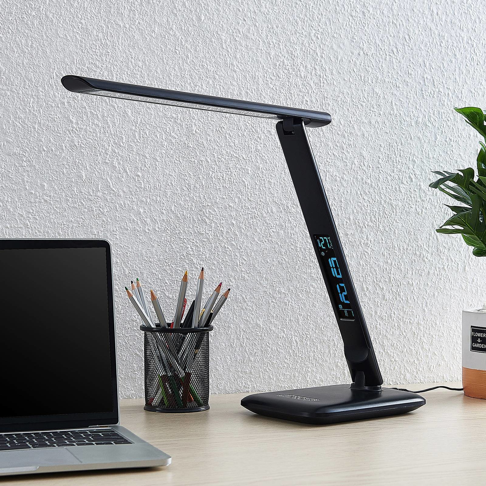 LINDBY Lindby Cerula lampka biurkowa LED ze ściemniaczem