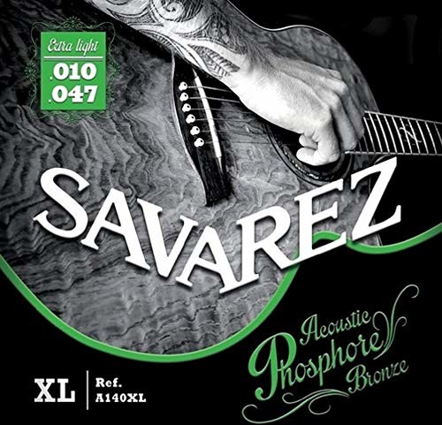 Savarez Struny do gitary akustycznej Acoustic fosforu brąz zestaw A140XL Extra Light .010-.047 A140XL