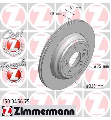 Zimmermann Tarcza hamulcowa 150.3456.75