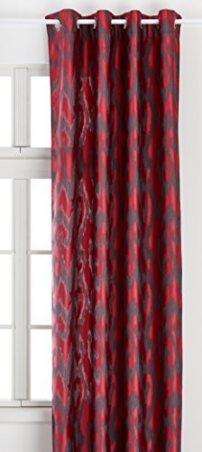 Homemaison Home Maison 09341  8-AL zasłona, tkanina żakardowa z okrągłymi oczkami, 140 x 260 cm 09341-8-AL Framboise