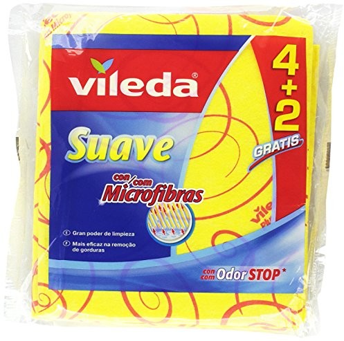 Vileda miękki miękki uniwersalny chusta o 30%, 4 sztuki z mikrofibry + 2 gratis [5]