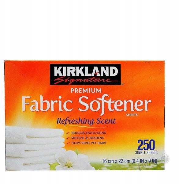 Kirkland sOFTENER 250 szt Chusteczki do suszarki
