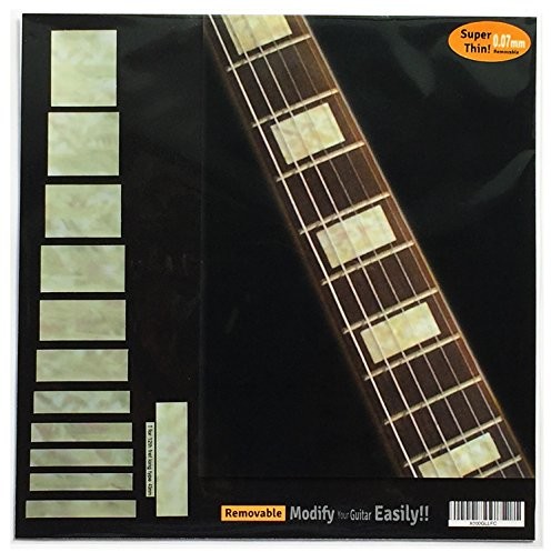 Inlaystickers Naklejka Inlay Markery progowe do gitar i basów - LP/SG bloki - starzona biała perła, F-005BL-AW F-005BL-AW